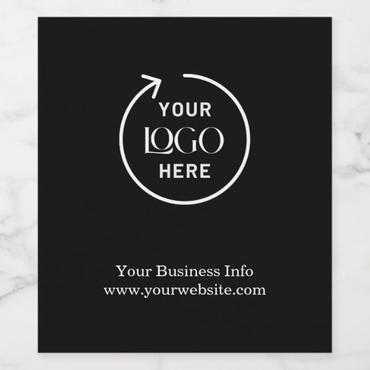 minimalistisch bedrijfscentrum voor zakelijke Logo Wijn Etiket (Enkel label)