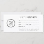 Minimalistisch bedrijfscertificaat met Logo (Voorkant)