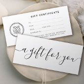 Minimalistisch bedrijfscertificaat met Logo