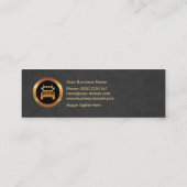Minimalistisch bedrijfsgrijs Grunge CEO Mini Visitekaartje (Achterkant)