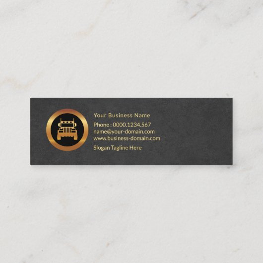 Minimalistisch bedrijfsgrijs Grunge CEO Mini Visitekaartje (Achterkant)