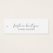 Minimalistisch bedrijfskledinglabel Hang Label Mini Visitekaartjes (Voorkant)