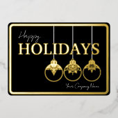 Minimalistisch bedrijfslogo folie feestdagenkaart (Voorkant)