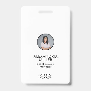 Minimalistisch Bedrijfsmedewerker QR-code Badge