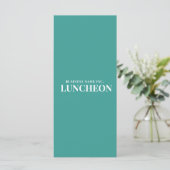 Minimalistisch Bedrijfsmenu Cyan Wit Elegant Menu (Staand voorkant)
