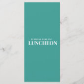 Minimalistisch Bedrijfsmenu Cyan Wit Elegant Menu (Voorkant)