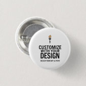 Minimalistisch Bedrijfsmerk Aangepast Gepersonalis Ronde Button 3,2 Cm (Voorkant /achterkant)