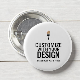 Minimalistisch Bedrijfsmerk Aangepast Gepersonalis Ronde Button 3,2 Cm