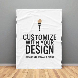 Minimalistisch Bedrijfsmerk op Maat Gepersonalisee Fleece Deken