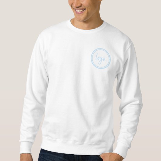 MINIMALISTISCH BEDRIJFSMERK UNIFORM LOGO BLUE CIRC TRUI (Voorkant)