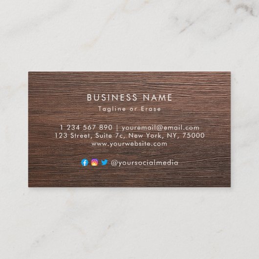 Minimalistisch bedrijfsontwerp met aangepaste Logo Afsprakenkaartje (Achterkant)