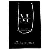 Minimalistisch bedrijfsvoorval met bedrijfsmerk Lo Medium Cadeauzakje (Achterkant)