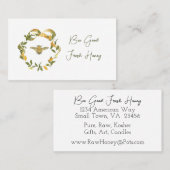 Minimalistisch Bee en Krans Imker Visitekaartje (Voorkant / Achterkant)