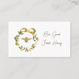 Minimalistisch Bee en Krans Imker Visitekaartje