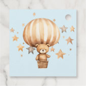 Minimalistisch Beer Blue Boy Beary 1e verjaardag Bedankjes Labels (Achterkant)