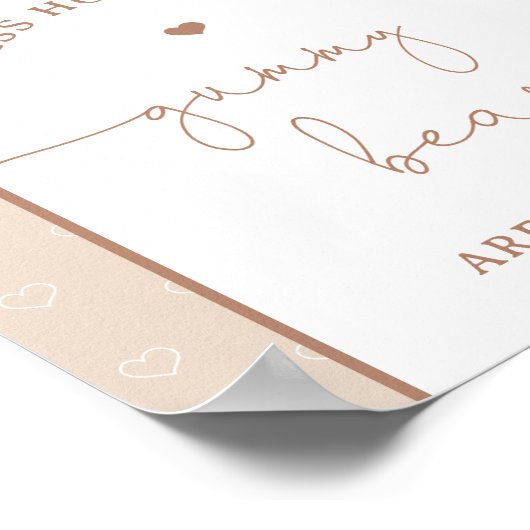 Minimalistisch Beer hoeveel gummy Beren spel Poster (Hoek)