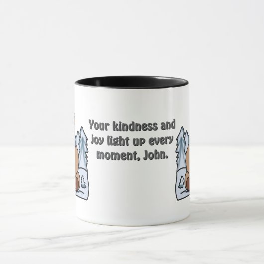 Minimalistisch Beer in het winterse sneeuwland | g Mok (Midden)