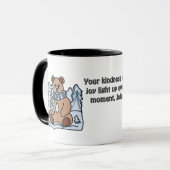 Minimalistisch Beer in het winterse sneeuwland | g Mok (Voorkant links)