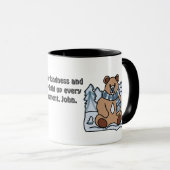 Minimalistisch Beer in het winterse sneeuwland | g Mok (Voorkant rechts)