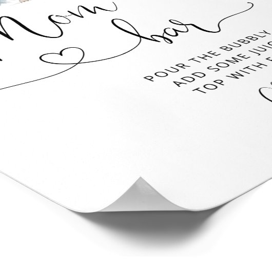 Minimalistisch beer Poster met poolstaaf (Hoek)