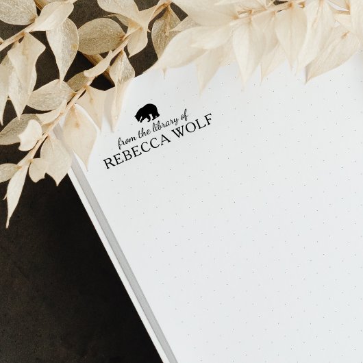 Minimalistisch Beer uit de Bibliotheek van het Boe Rubberstempel