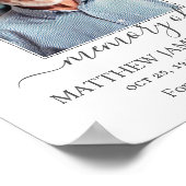 Minimalistisch begrafenismonument in liefdevolle h poster (Hoek)