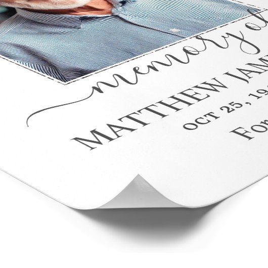 Minimalistisch begrafenismonument in liefdevolle h poster (Hoek)