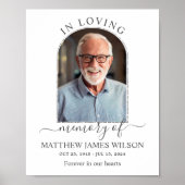 Minimalistisch begrafenismonument in liefdevolle h poster (Voorkant)