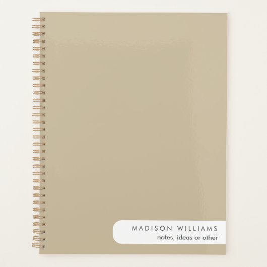 Minimalistisch beige aangepast Notitieboek | Geper (Voorkant)