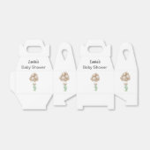 Minimalistisch Beige Ballonnen Boho Baby shower Bedankdoosjes (Uitgevouwen)