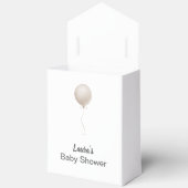 Minimalistisch Beige Ballonnen Boho Baby shower Bedankdoosjes (Open)