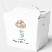 Minimalistisch Beige Ballonnen Boho Baby shower Bedankdoosjes (Achterkant)