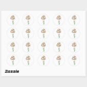 Minimalistisch Beige Ballonnen Boho Baby shower Ronde Sticker (Vel)