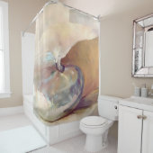 Minimalistisch Beige Beachy Seashell Douchegordijn (In situ)