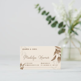 Minimalistisch Beige Boho-Visitekaartje Afsprakenkaartje