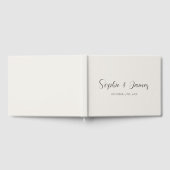 Minimalistisch beige bruilding gastenboek (Volledig)
