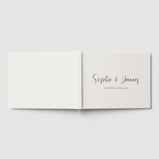 Minimalistisch beige bruilding gastenboek (Volledig)