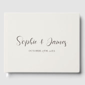 Minimalistisch beige bruilding gastenboek (Voorkant)