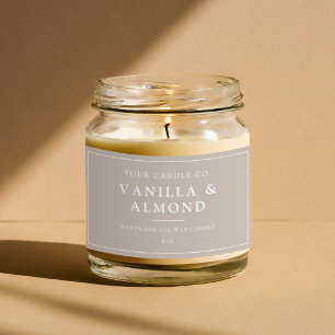 Minimalistisch Beige Candle Label
