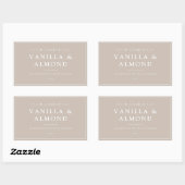 Minimalistisch Beige Candle Label (Vel)