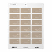 Minimalistisch Beige Classic Monogram Return Addre Etiket (Full Sheet)