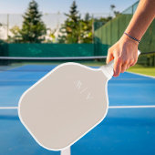 Minimalistisch Beige Elegant Monogram Pickleball Paddle