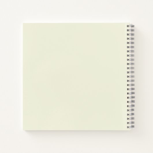 Minimalistisch beige en blauw Afstuderen Notitieboek (Achterkant)