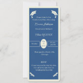 Minimalistisch beige en blauw gepersonaliseerd Afs Kaart (Voorkant)