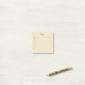 Minimalistisch beige en bruin To do list Post-it® Notes (Op bureau)