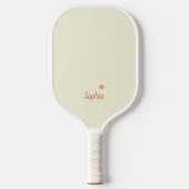 Minimalistisch Beige en Wit Modern Monogram Pickleball Paddle (Voorkant)