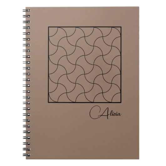 Minimalistisch beige Geometric Journal-Notitieboek Notitieboek (Voorkant)