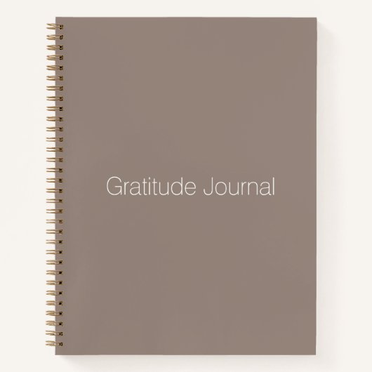 Minimalistisch beige greige custom Gratitude Journ Notitieboek (Voorkant)