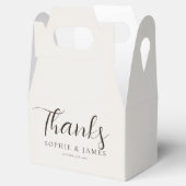 Minimalistisch Beige huwelijksgeschenk Bedankdoosjes (Geopend)