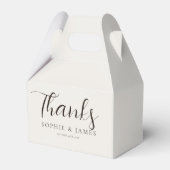 Minimalistisch Beige huwelijksgeschenk Bedankdoosjes (Voorkant Zijde)